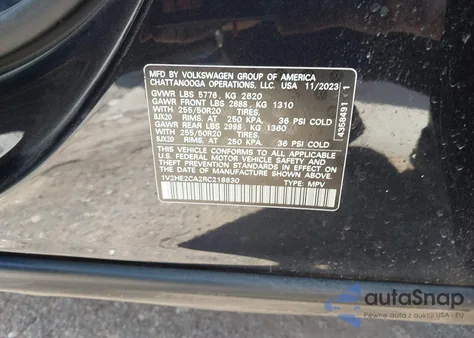 2024 Volkswagen Atlas Cross Sport Se from USA, damaged, VIN 1V2HE2CA2RC218830